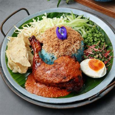   Nasi Kerabu: Une Symphonie de Couleurs et d'Epices Explosives en provenance de Hulu Terengganu !